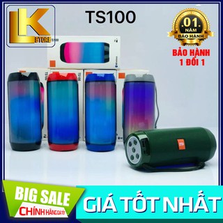 Loa Bluetooth Không Dây TS100 Kiêm Đèn Led Theo Nhạc , Âm Thanh Tuyệt Đỉnh - BẢO HÀNH ĐỔI MỚI