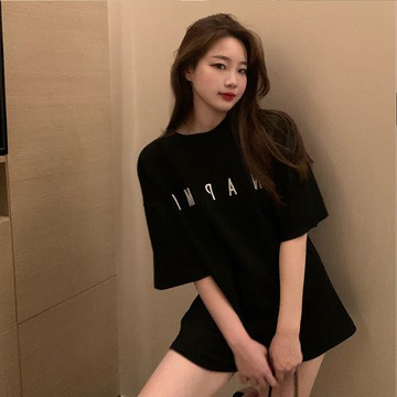 Áo thun tay ngắn dáng rộng phong cách Hàn Quốc trẻ trung thời trang dành cho nữ
