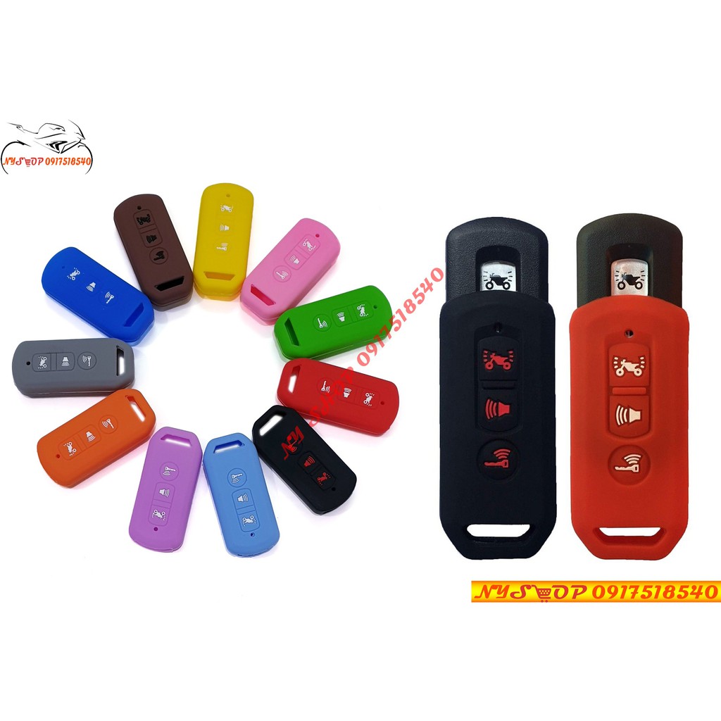 🍁  Bọc (Bao) Silicon Cho Chìa Smartkey SH 2017, sh mode (Đen ,đỏ)  🍁