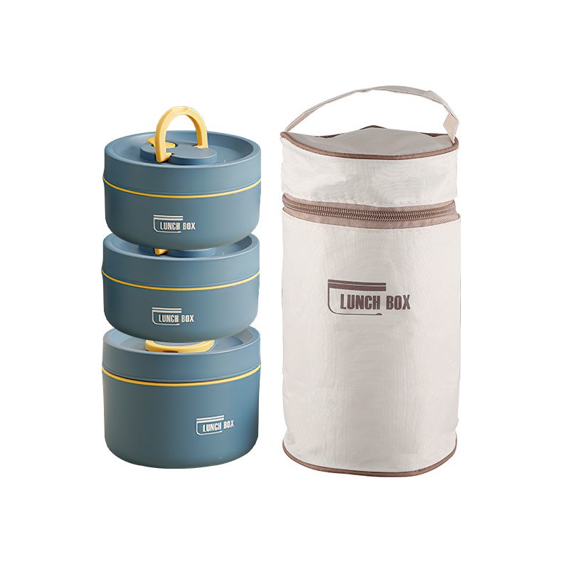 Hộp Cơm Giữ Nhiệt Lunch Box Hình Trụ Fantastic - Chất Liệu Inox 304 An Toàn  - Tặng Kèm Túi Và Bộ Muỗng