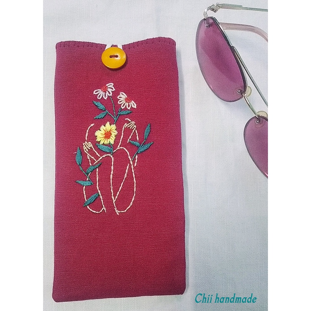 TÚI ĐỰNG KÍNH MẮT HANDMADE BẰNG VẢI LINEN