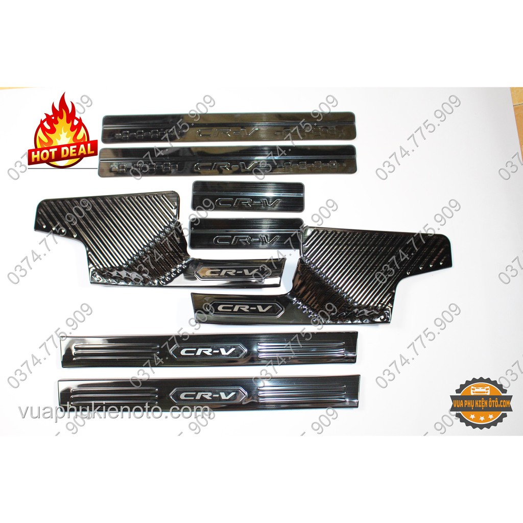 ỐP BẬC CỬA TITAN CAO CẤP HONDA CRV 2018- 2019 -BỘ 8 MIẾNG TRONG NGOÀI +TẶNG 2 CUỘN 3M 2,5 cm*3 mét vuaphukienoto