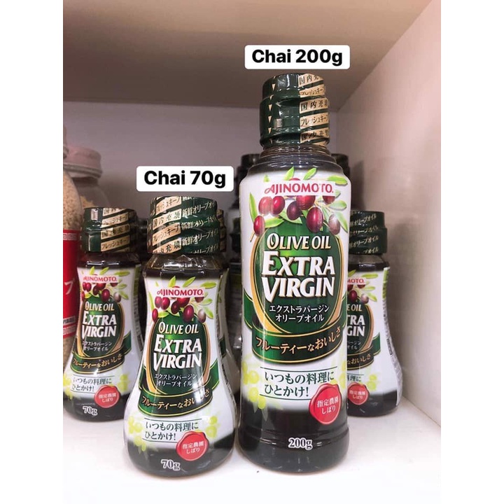 Dầu Ô liu nguyên chất (Olive oil xtra virgin) chai 70g và 200g - Nhật Bản