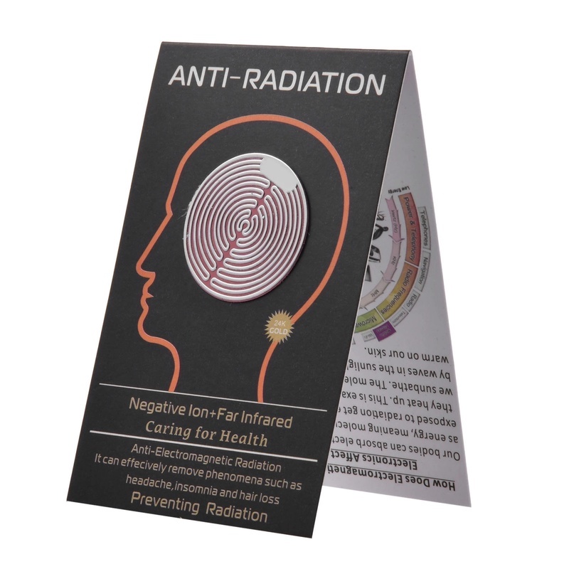 Miếng Dán Bảo Vệ Chống Bức Xạ 24K 5G EMF Bằng Kim Loại Cho Điện Thoại/Máy Tính Bảng/Laptop