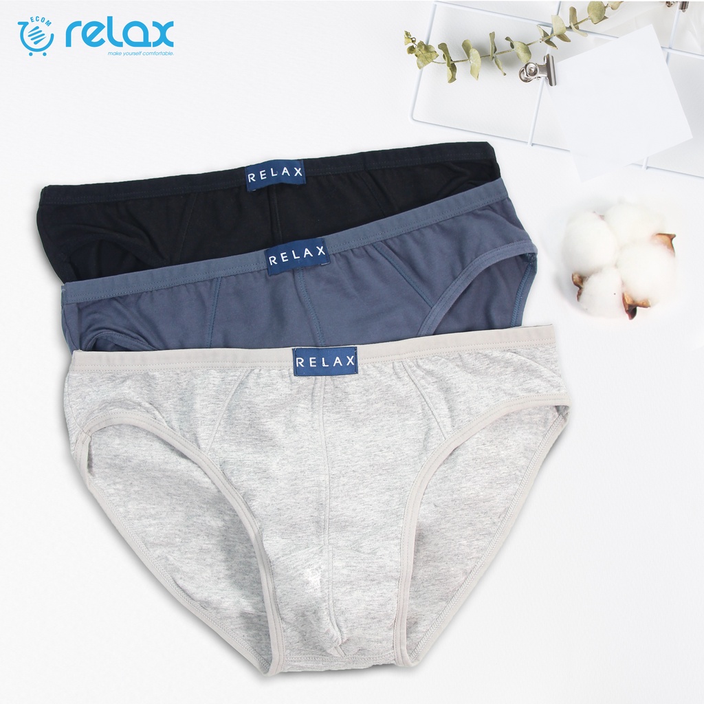 Combo 6 Quần Lót Nam Relax RL003 Dạng Brief-Cotton Kháng Khuẩn-Thun Lưng Siêu Bền