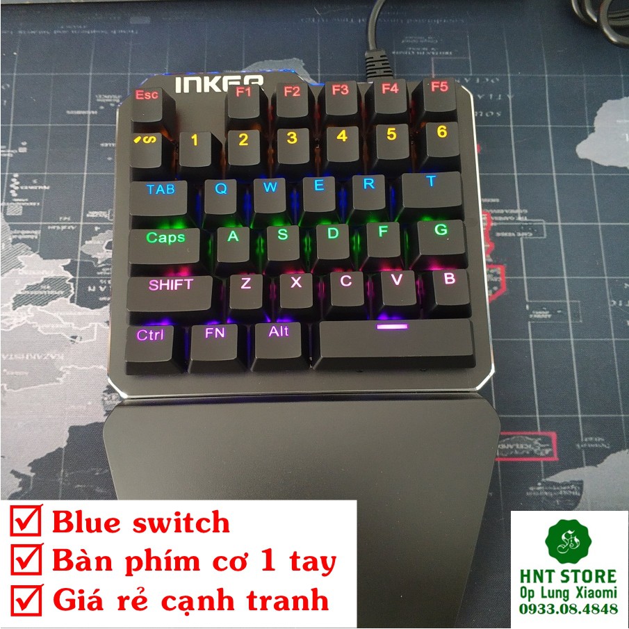 [GIÁ TỐT] BÀN PHÍM CƠ 1 TAY - BLUE SWITCH - CHƠI GAME MOBILE - PC