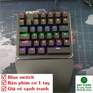 Bàn phím cơ 1 tay - blue switch - chơi game mobile - pc