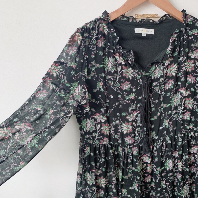 Đầm voan babydoll hoa Cache Cache