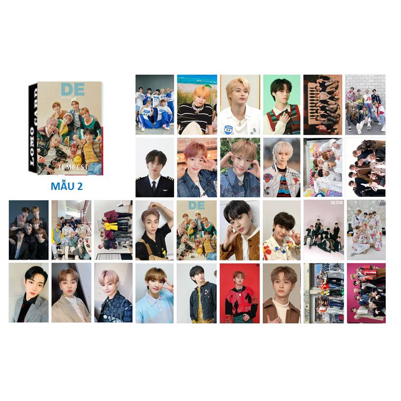 Hộp 30 lomo card ảnh nhóm TEMPEST, HANBIN, HWARANG, HYUK