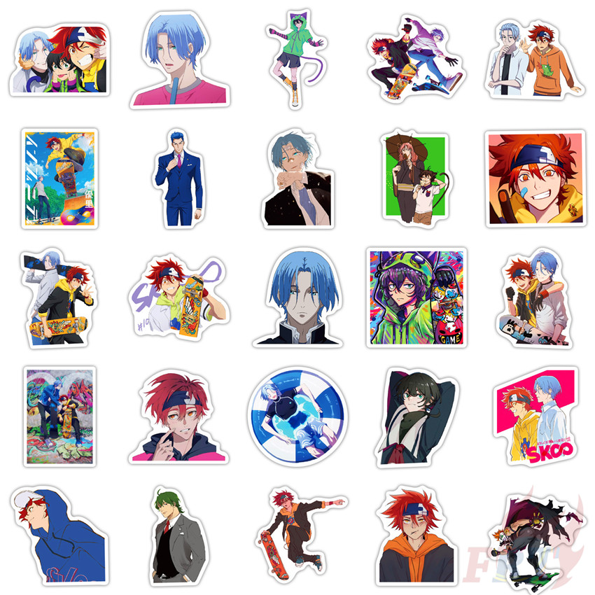 Set 50 miếng dán họa tiết anime Langa Hasegawa Series 04 phong cách SK8 the Infinity chống thấm nước