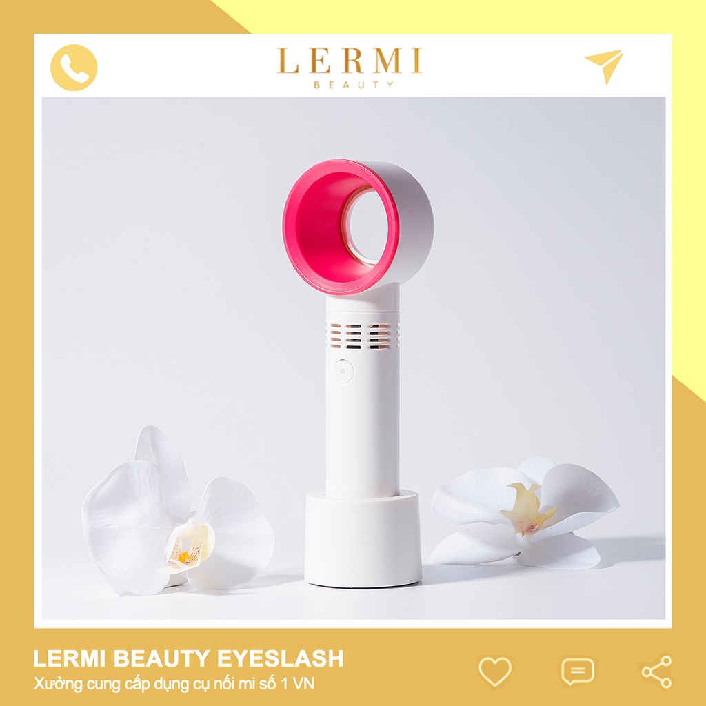 quạt nối mi cầm tay mini tích điện không cánh nhỏ gọn đẹp zero9