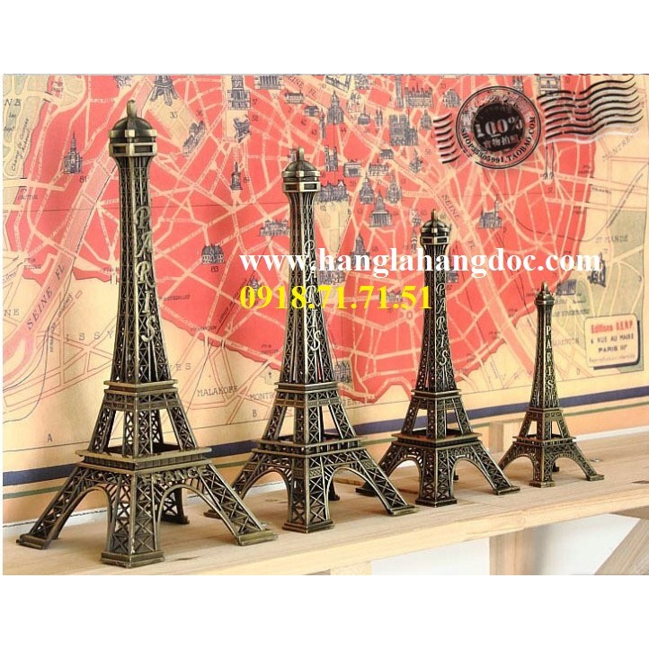 [XẢ HÀNG 01 TẶNG 01] Mô hình trang trí tháp Eiffel cao 32cm kim loại