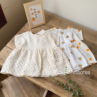 Váy babydoll vải xô muslin mềm mại cho bé