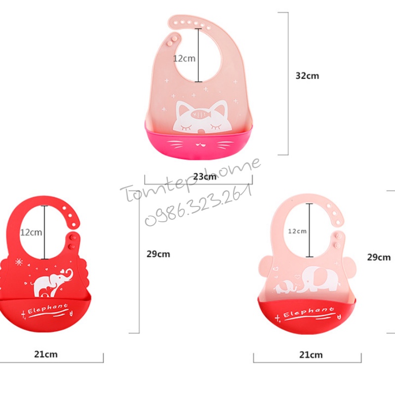 Yếm máng silicon 3D, yếm ăn dặm cho bé siêu mềm - siêu nhẹ hàng xuất khẩu