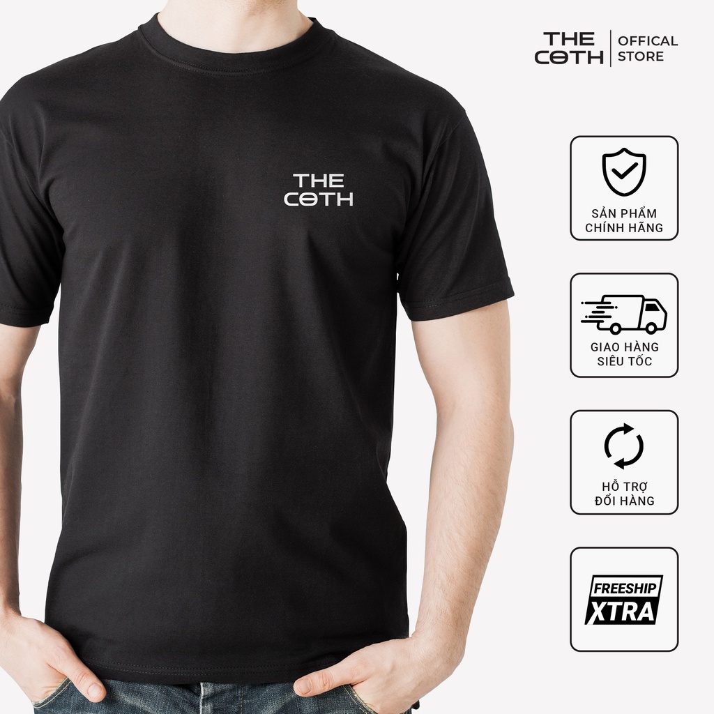 Áo Thun Nam Cổ Tròn In Chữ The Coth Chất Liệu Cotton Dày Dặn M1004