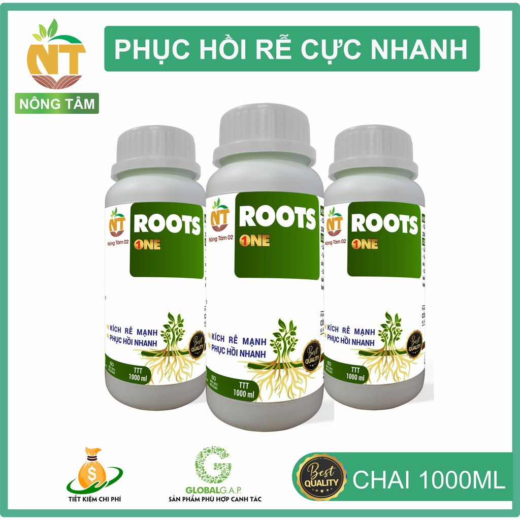 Phân bón siêu kích rễ, dưỡng rễ Roots One chuyên dùng cho cây ăn quả, chai 1000ml