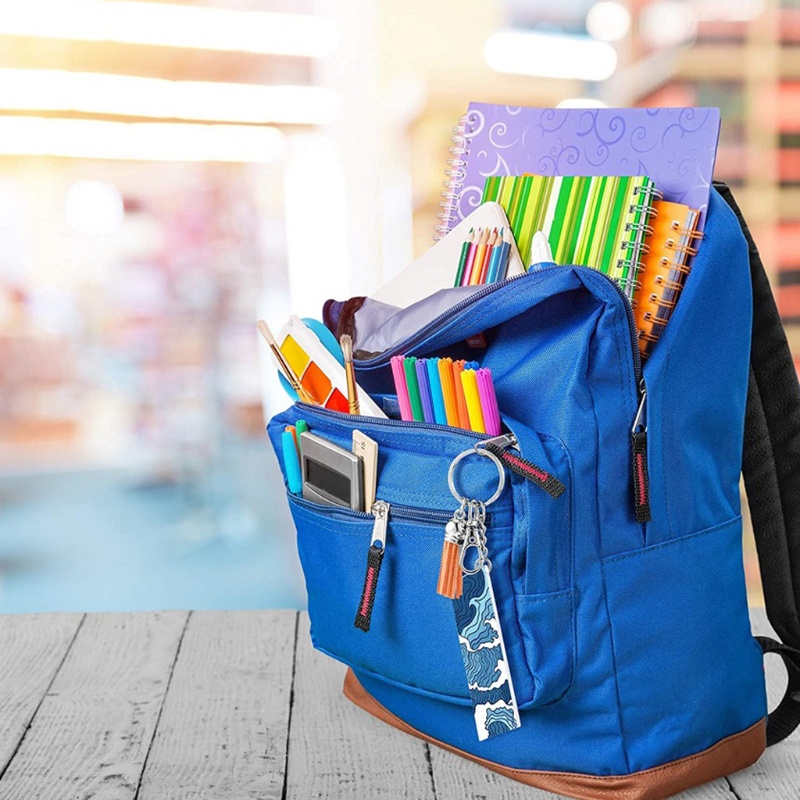 Mojito Móc Chìa Khóa Acrylic Trong Suốt Hình Chữ Nhật Tua Rua