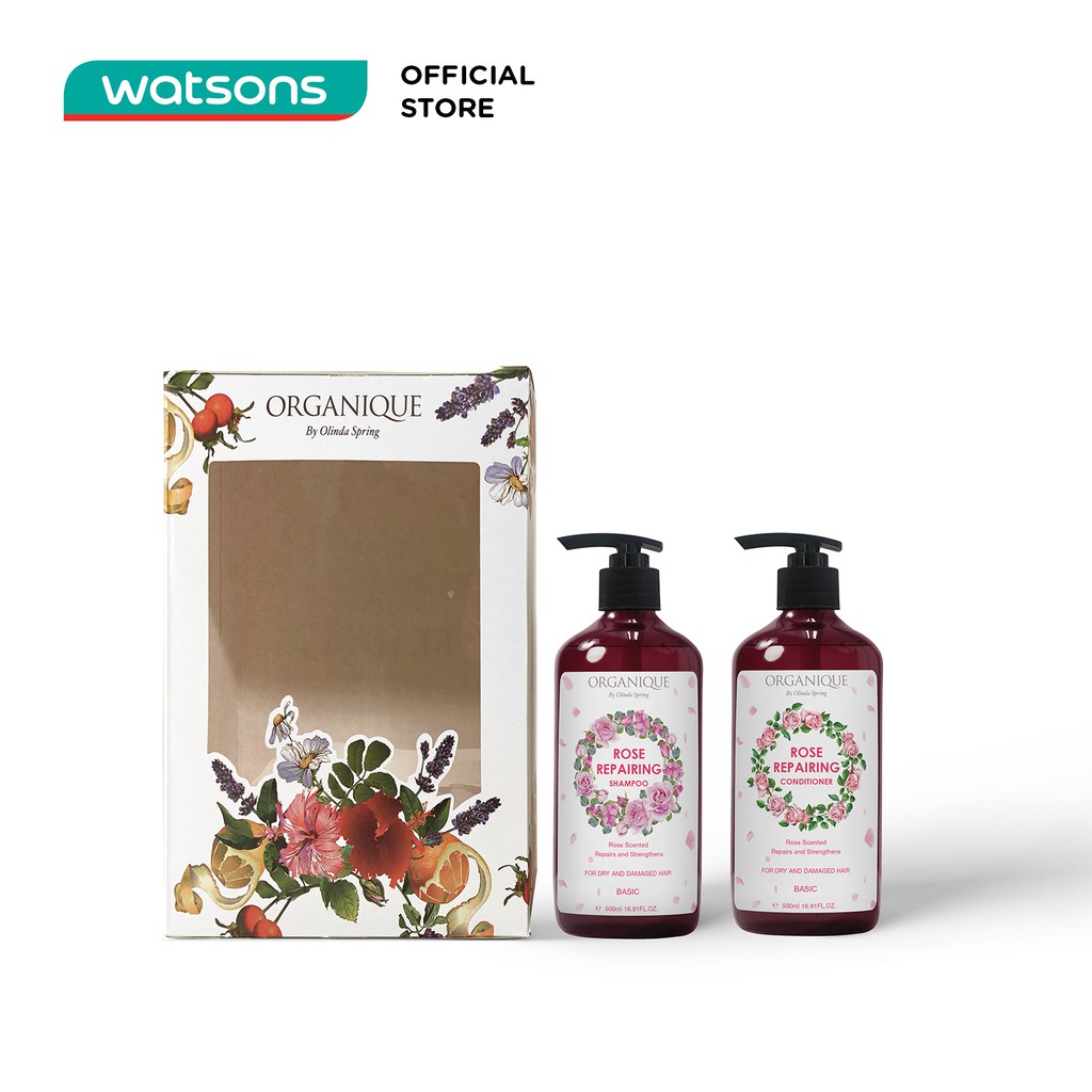 Bộ Quà tặng Organique Rose Gift Box For Hair Hương Hoa Hồng Cho Tóc (Dầu Gội 500ml + Dầu Xả 500ml) | BigBuy360 - bigbuy360.vn