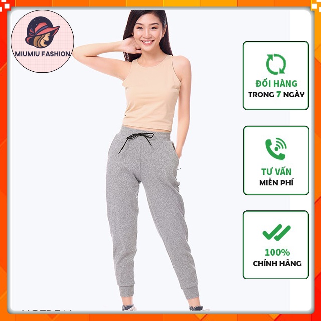 Quần jogger nữ trơn bo gấu chất len tăm form basic dễ mặc và mix đồ