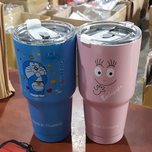 Ly giữ nhiệt Thái Lan 900ml đã kèm Ống hút bình cốc cách nhiệt inox cao cấp