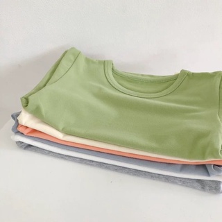 Áo thun cotton cộc tay basic cho bé chất đẹp mát