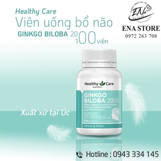 Viên uống bổ não ginkgo healthy care úc 2000