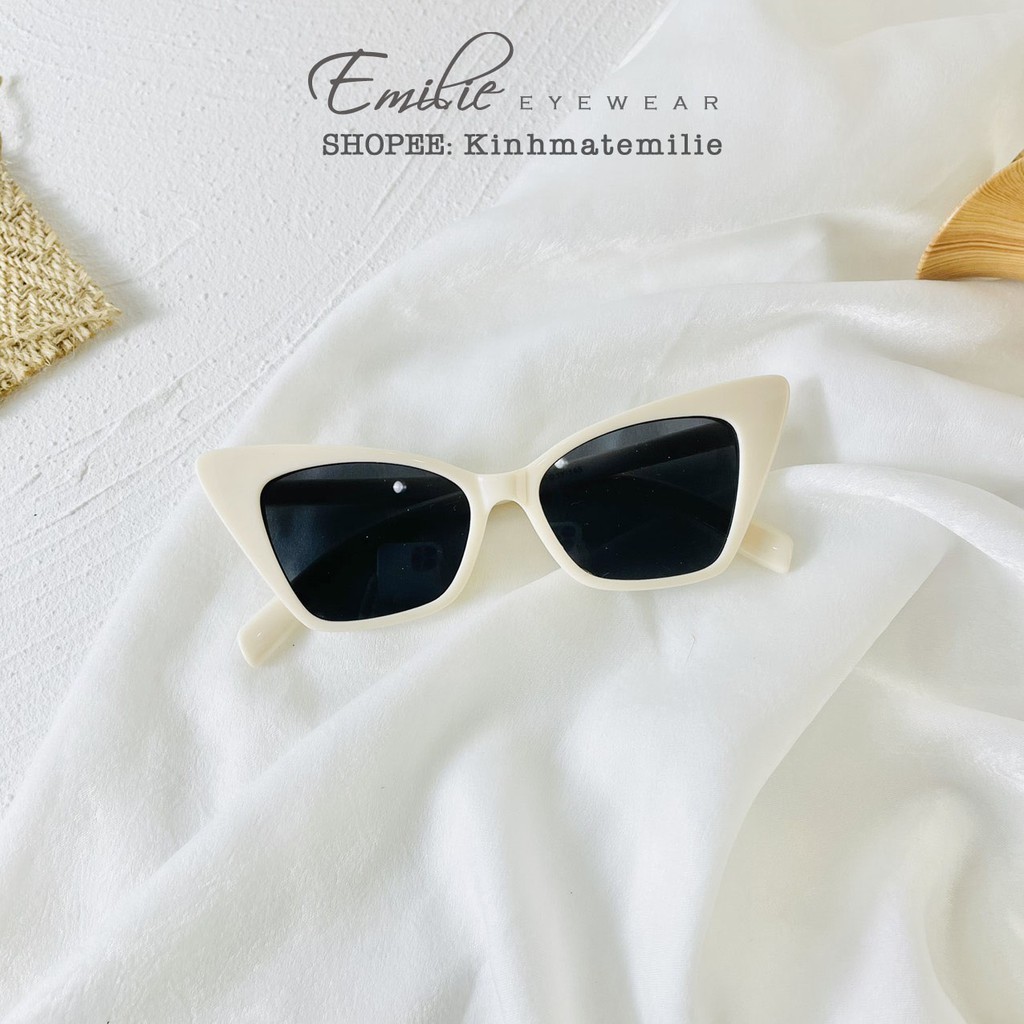 Kính mát nữ mắt mèo Emilie eyewear chất liệu nhựa mắt chống UV400 phụ kiện thời trang