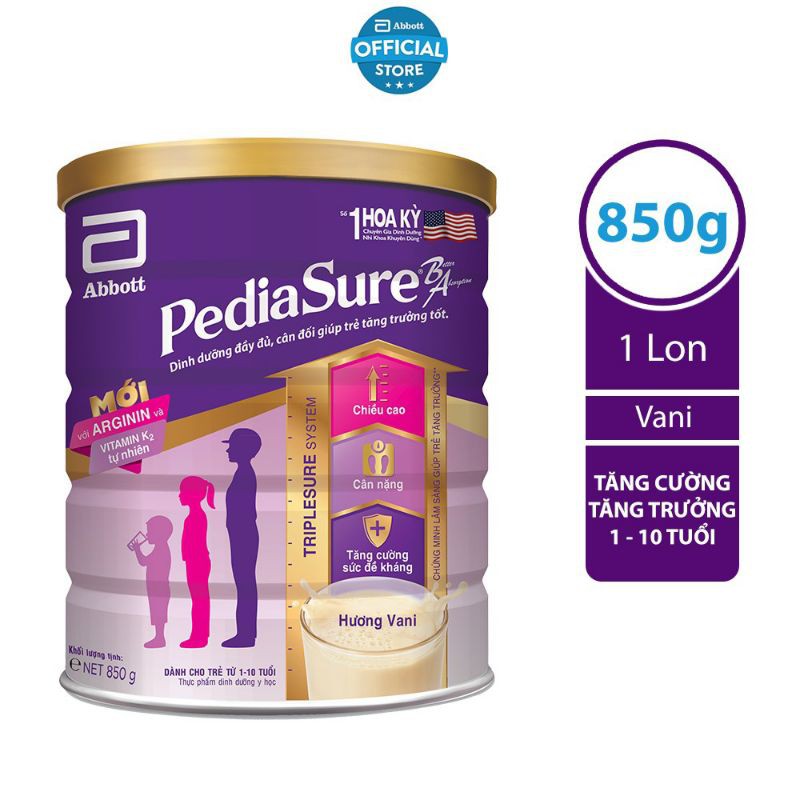 Sữa bột Pediasure 850g