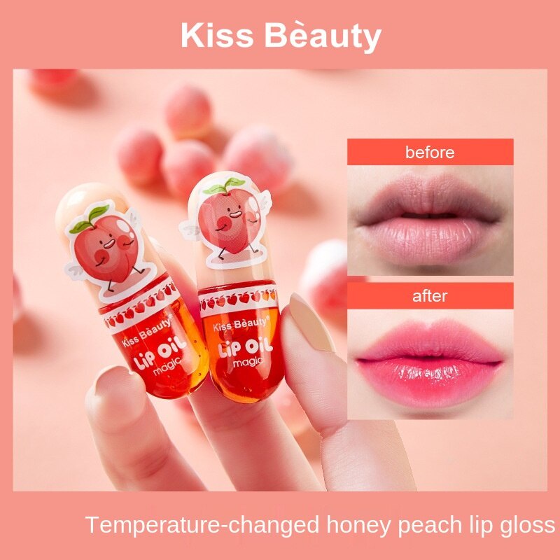 [Hàng mới về] Son môi bóng dưỡng ẩm thay đổi màu sắc theo nhiệt độ Kiss Beauty | BigBuy360 - bigbuy360.vn