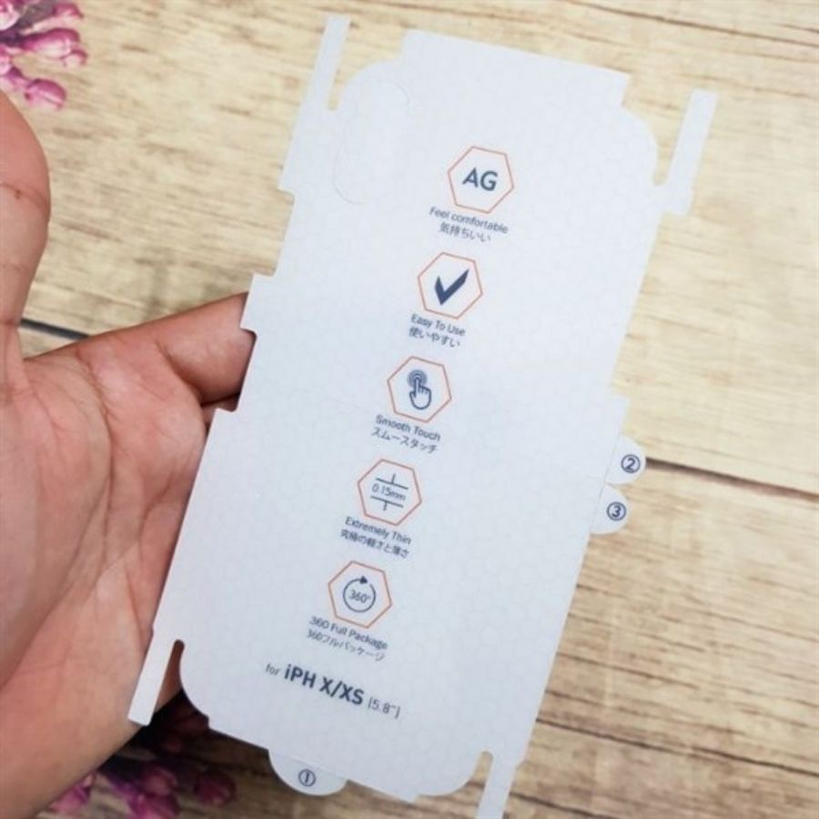 Miếng dán PPF nhám chống bám vân tay mặt sau IP 7 8 plus X Xs max 11 12 pro max