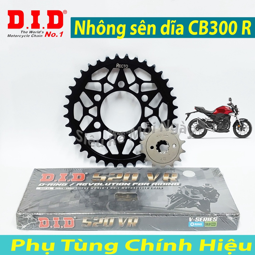 NHÔNG SÊN DĨA HONDA CB300R RECTO  - SÊN DID 520 O-RING