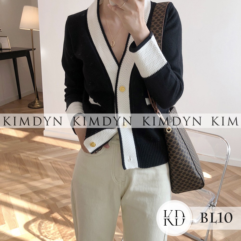 Áo khoác len cardigan áo khoác đông cổ V sang trọng KimDyn [KDBL10]