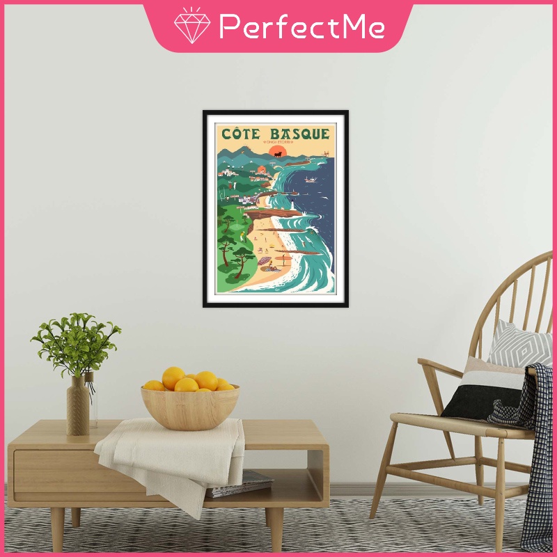 Bộ tranh đính đá 5D họa tiết phong cảnh thành phố độc đáo kích thước 30x40cm DIY dùng trang trí