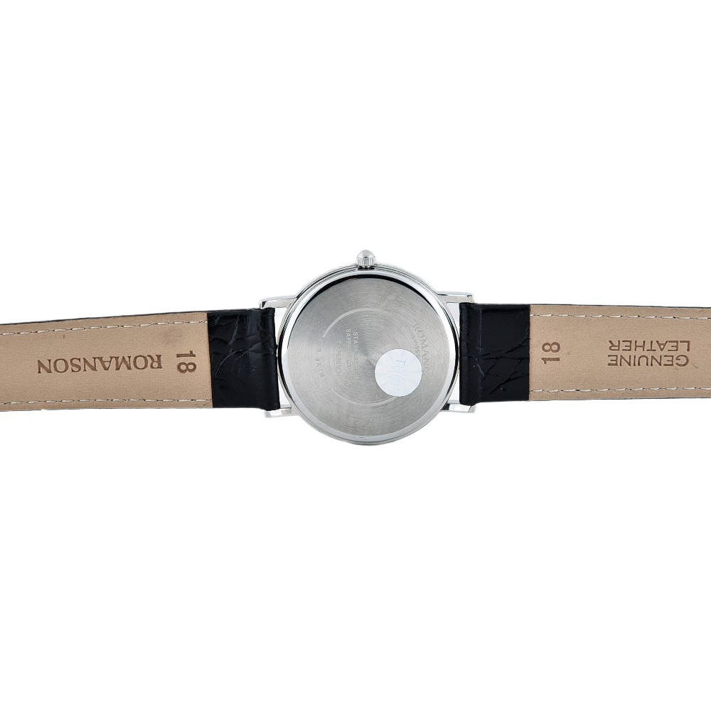 Đồng hồ Romanson Man Watch TL2626MWWH nam mặt nhỏ mặt kính Sapphire chống xước, máy Thụy Sĩ chống nước, dây da cao cấp