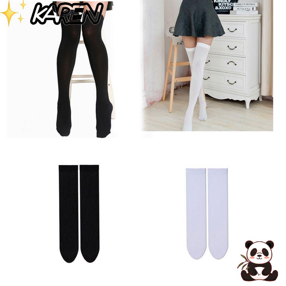 Tất dài trên gối co giãn tốt nhiều màu thời trang dành cho nữ