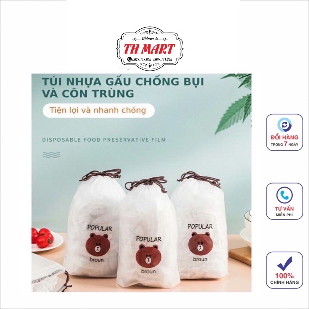 Màng Bọc Thực Phẩm Đa Năng Co Giãn Siêu Dai OHISIL Túi bọc thực phẩm Có Chun Hình Túi Gấu An Toàn Vệ Sinh