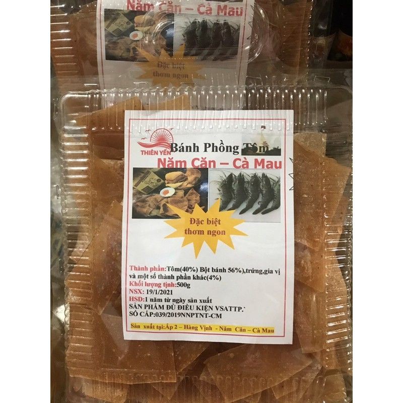 500g Bánh phồng tôm đặc sản Cà Mau ngon mix vị