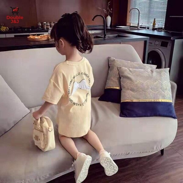 Đôi cánh thiên thần Áo phông Cô gái Tay ngắn Kiểu Tây Tay áo nửa dài