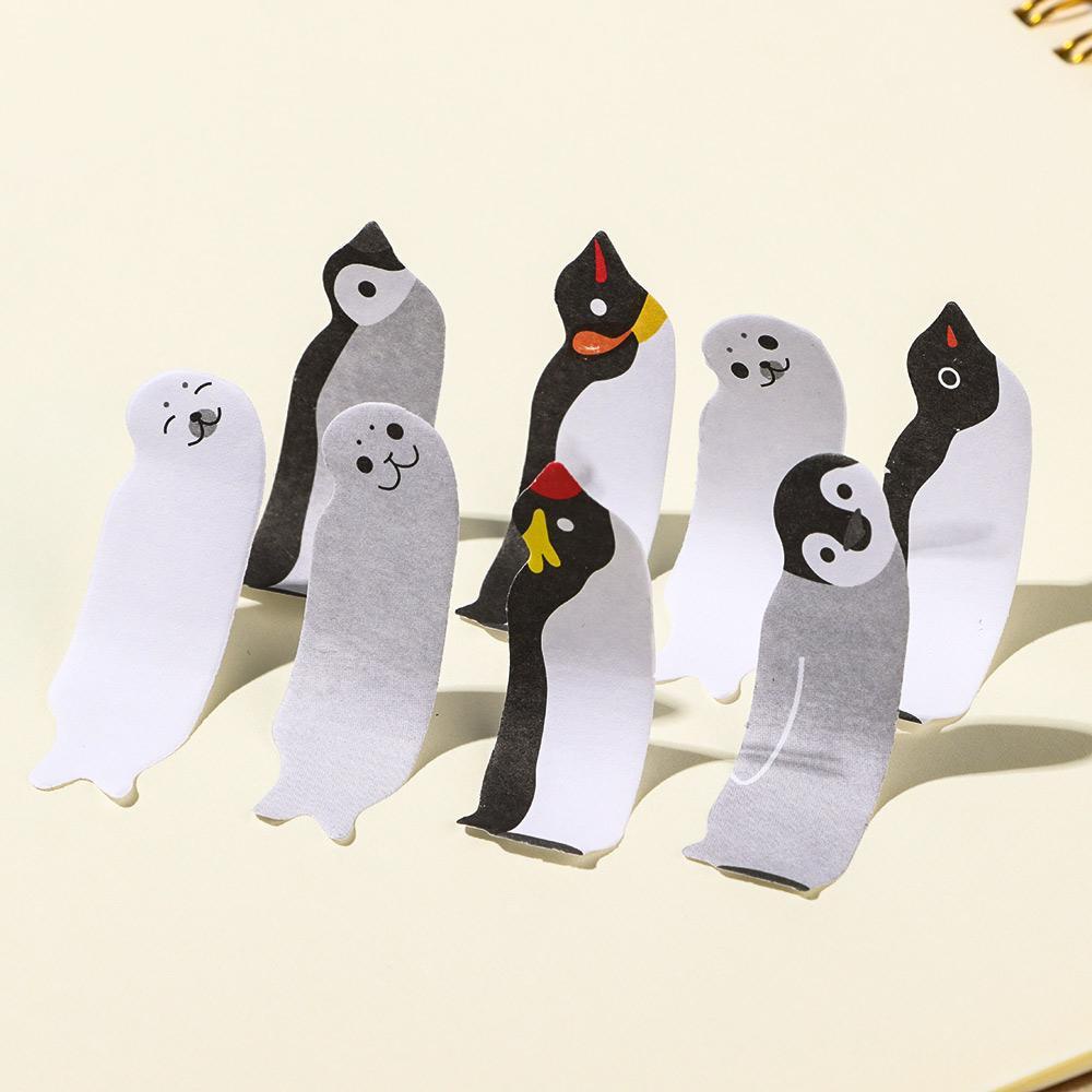 1 Bộ Giấy Ghi Chú Hình Mèo / Gấu Trúc / Mèo Đáng Yêu Sáng Tạo