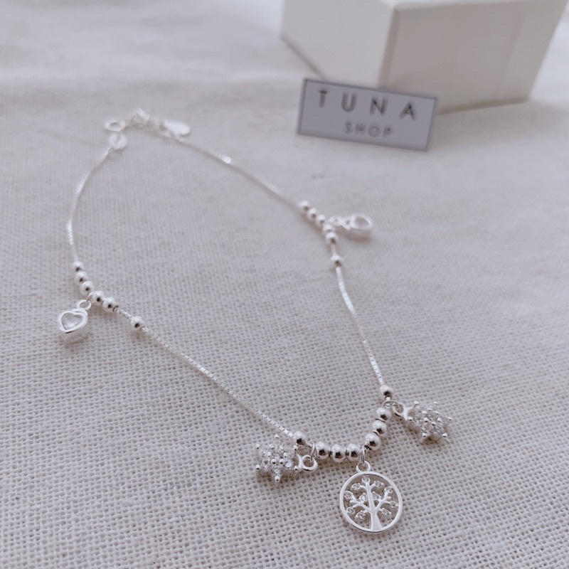 Lắc chân Bạc cao cấp _ TUNA SILVER cam kết chuẩn Bạc