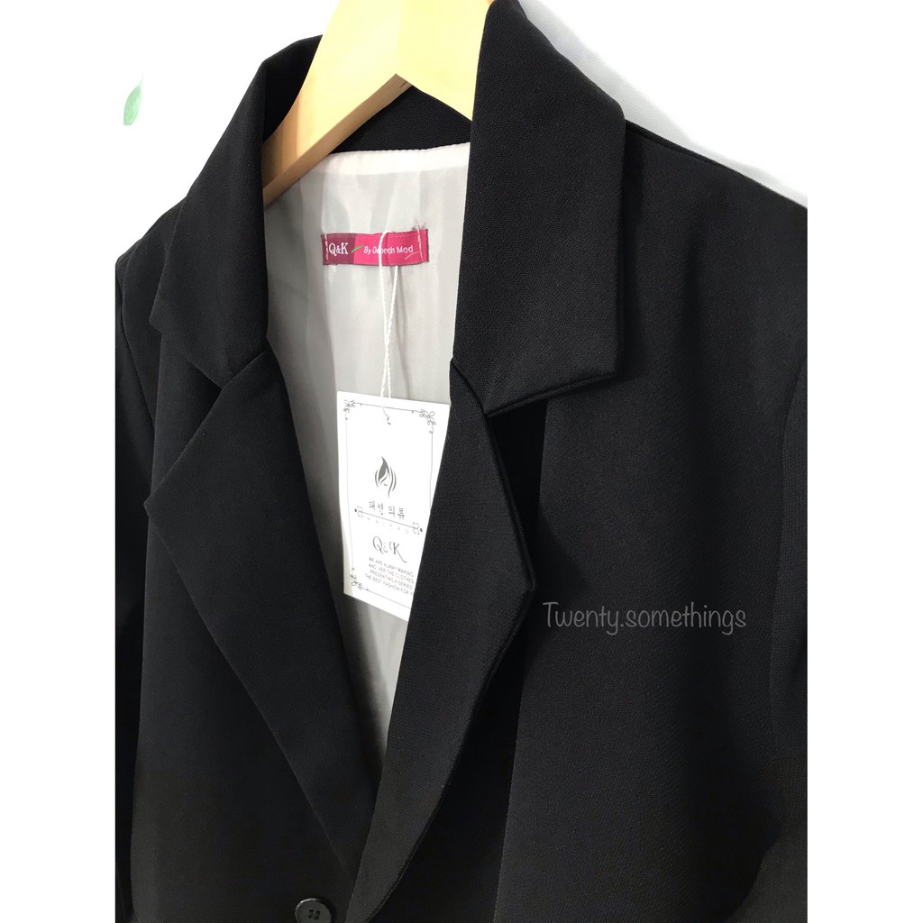 ÁO BLAZER ĐEN 2 LỚP ULZZANG HÀN QUỐC (ảnh thật/sẵn/có video) | BigBuy360 - bigbuy360.vn