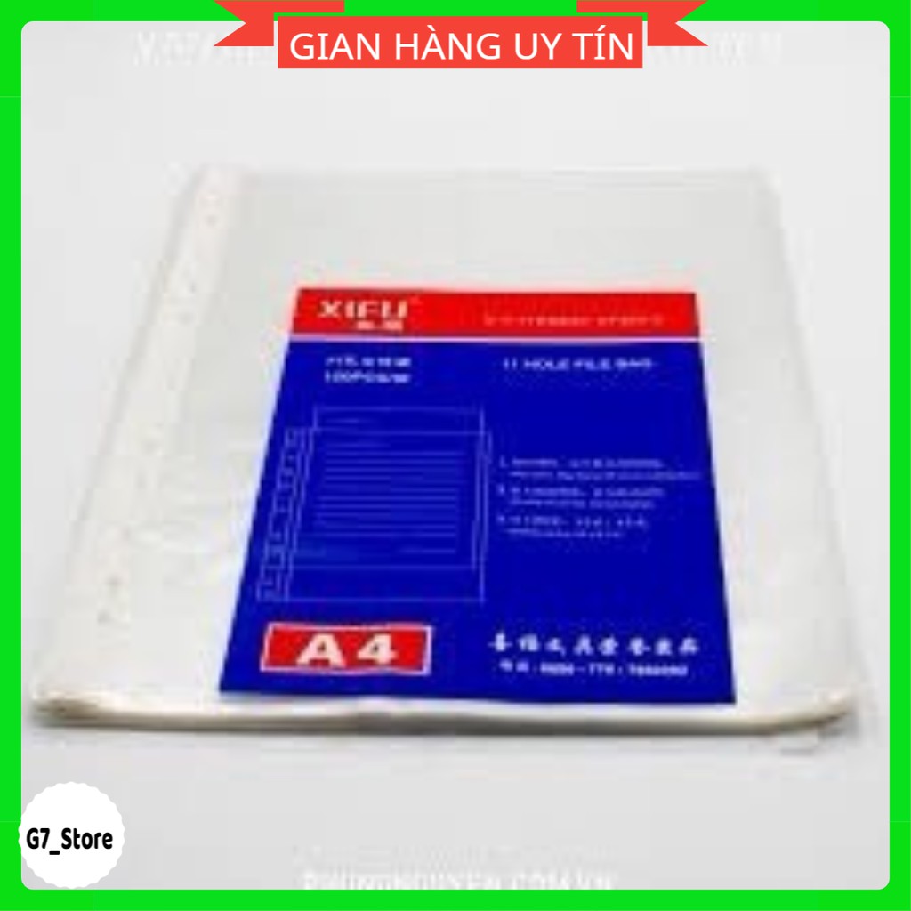 Sơ mi lỗ đựng tài liệu, Túi sơ mi 11 lỗ đựng hồ sơ (tập 100 cái)