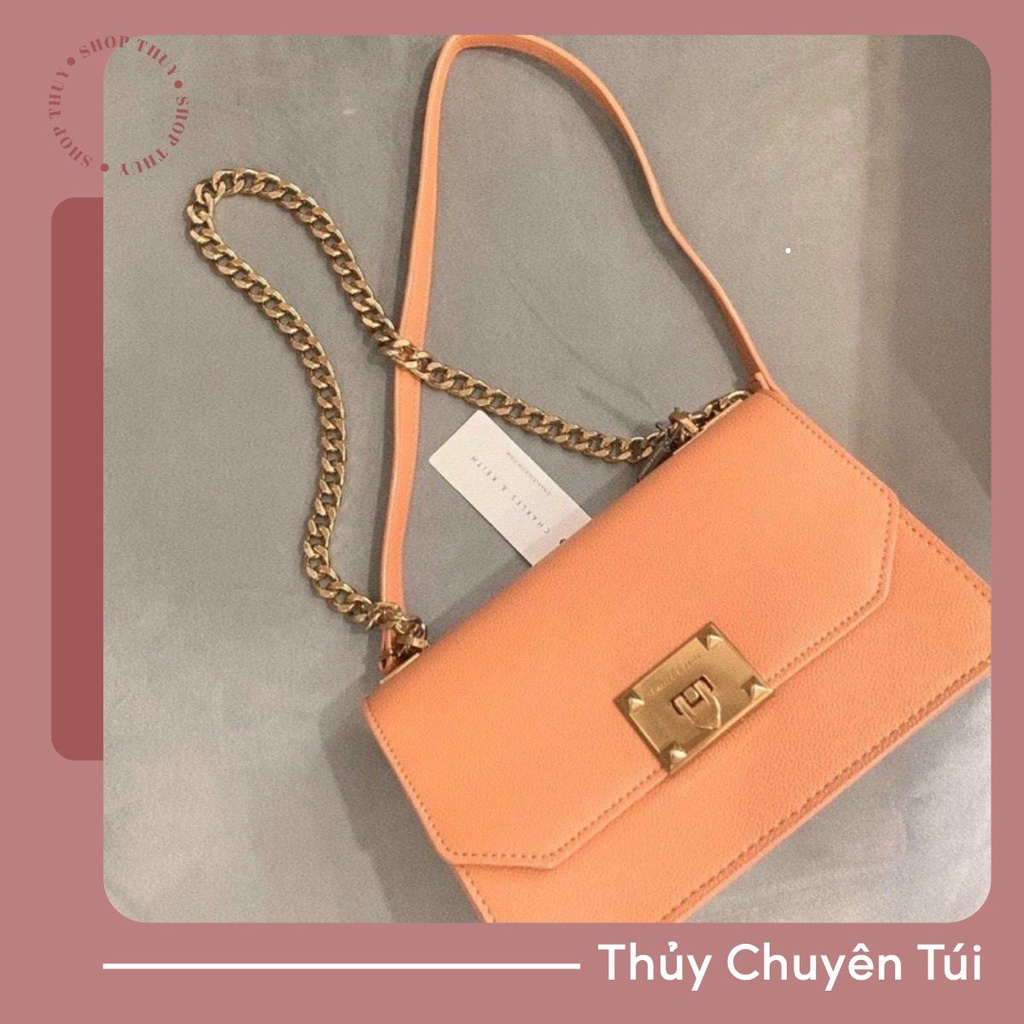 Túi Ck nắp gập size 22 kèm túi vải