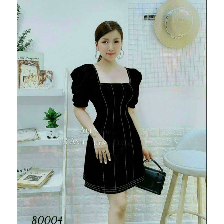 ĐẦM XÒE NỮ TAY BỒNG PHỐI VIỀN CHỈ NỔI CAO CẤP SIÊU ĐẸP