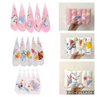Set t khăn mặt 6 lớp sợi tre cho bé có túi zip