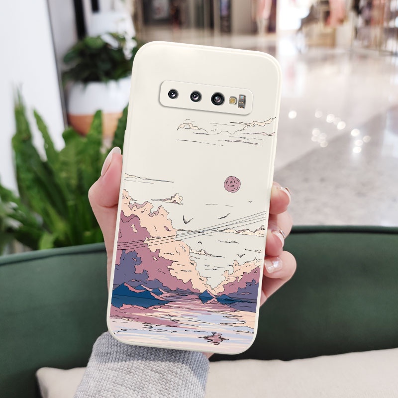Ốp Điện Thoại Mềm Họa Tiết Hoạt Hình Sáng Tạo Cho Samsung Galaxy S10 S10E Plus S9 Plus
