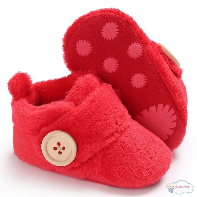 Giày vải bông giữ ấm thiết kế dễ thương cho bé