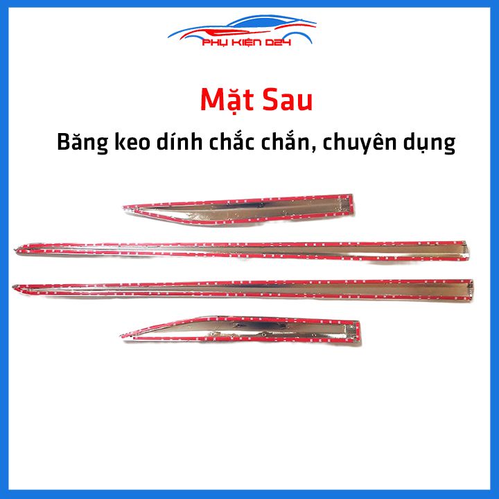 Bộ ốp nẹp sườn Camry 2019-2020-2021-2022 mạ crom trang trí làm đẹp xe