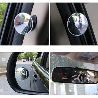 Bộ 2 gương cầu lồi 3M xóa điểm mù xoay 360 độ linh hoạt cho gương ô tô xe máy