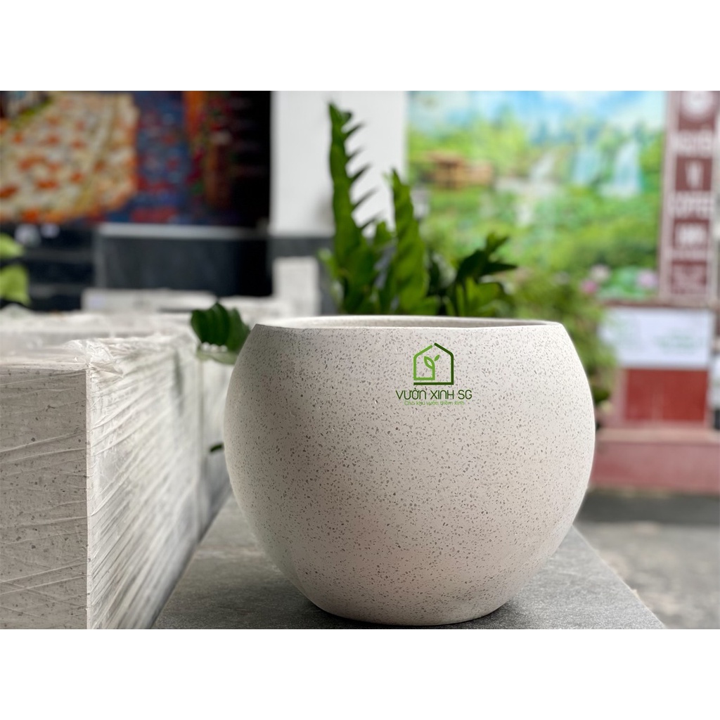 Chậu đá mài hình TRÒN TRỨNG - 50*40cm